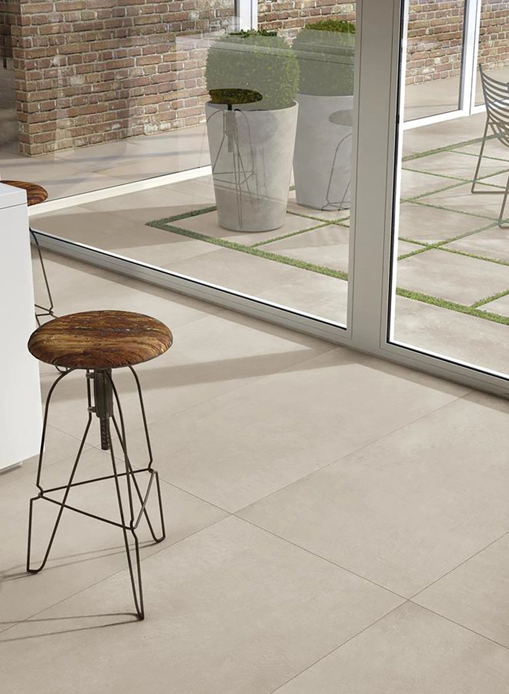 Betonlook - Vloertegel - Zand - 75x75cm - Mat - R85RECO