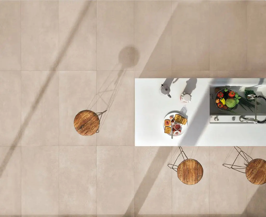 Betonlook - Vloertegel - Zand - 60x120cm - Mat - R85RECO