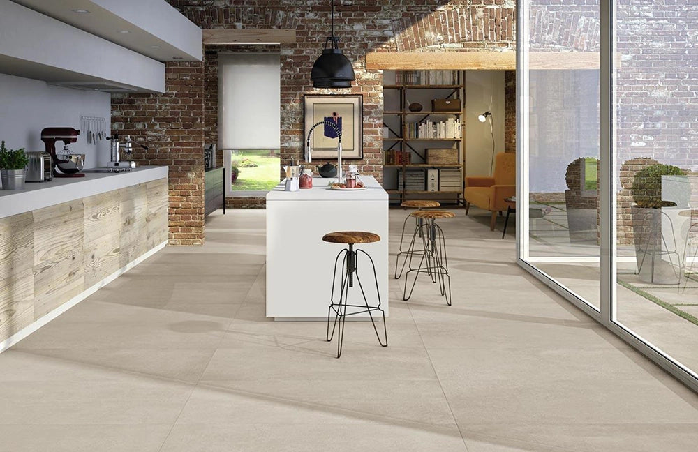 Betonlook - Plinttegel - Zand - 7x75cm - Mat - R85RECO