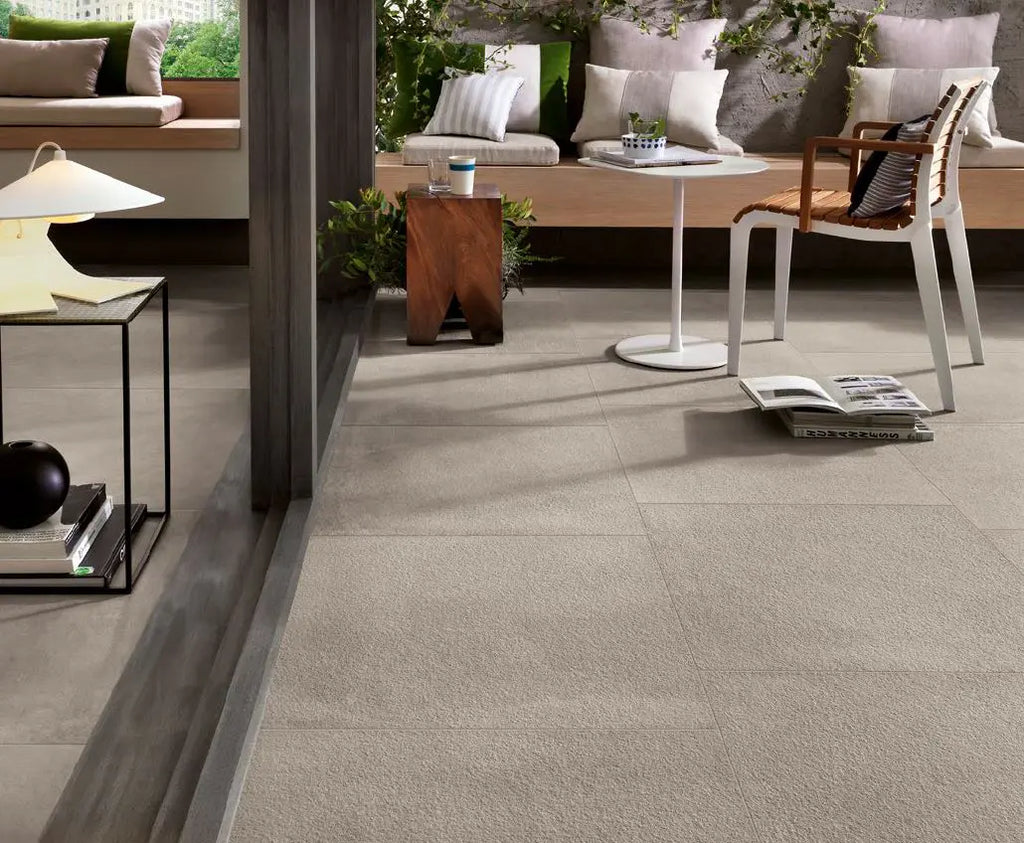 Betonlook - Vloertegel - Greige - 60x60cm - Mat - R85BOAC