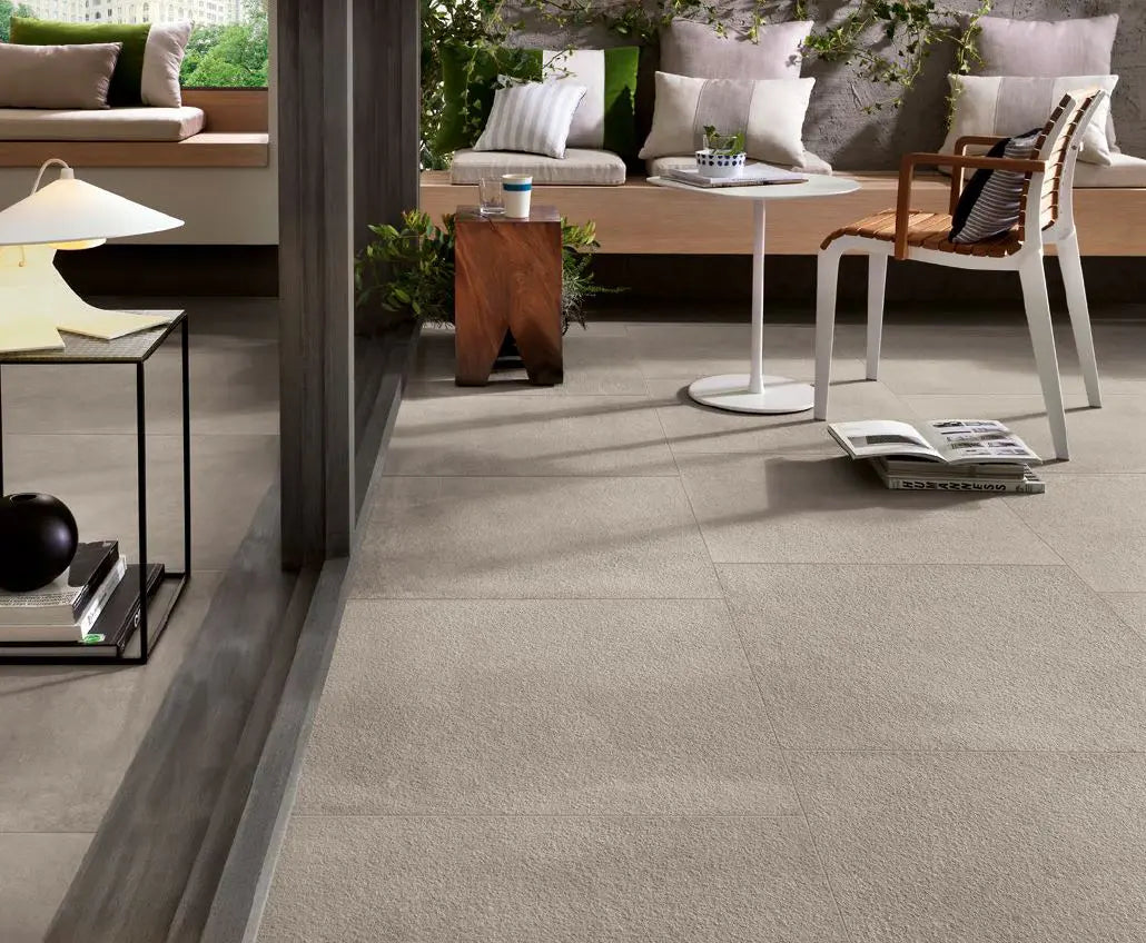 Betonlook - Vloertegel - Greige - 60x60cm - Mat - R85BOAC