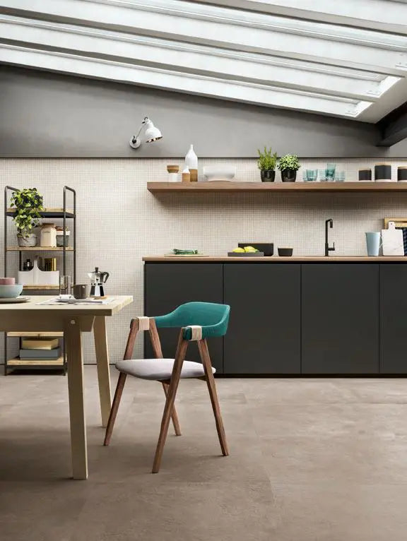 Betonlook - Vloertegel - Taupe - 75x75cm - Mat - R85BOCA