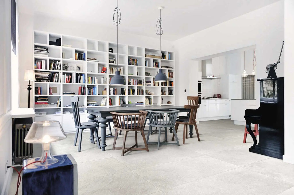 Natuursteenlook - Vloertegel - Grijswit - 60x60cm - Mat - R85SLIC