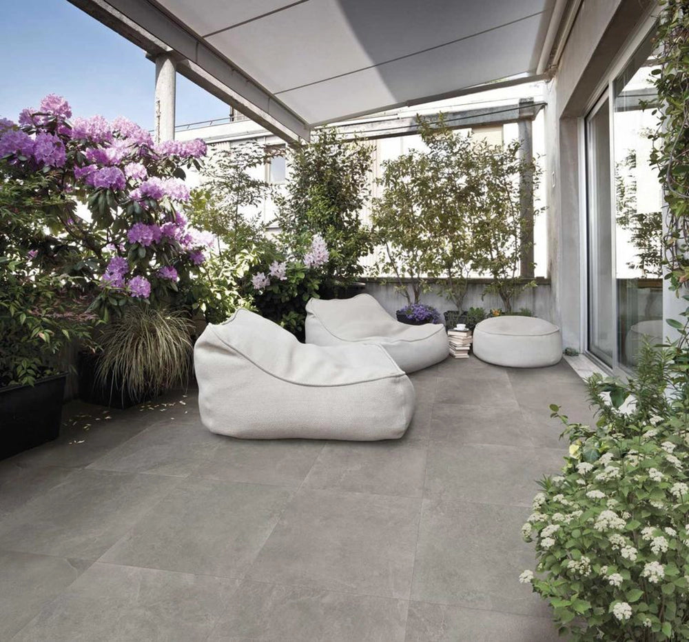 Natuursteenlook - Plinttegel - Grijs - 7x60cm - Mat - R85SLIR