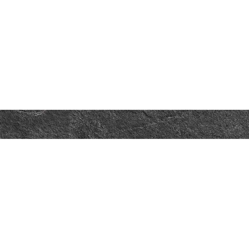 Natuursteenlook - Plinttegel - Zwart - 7x60cm - Mat - R85SLBL