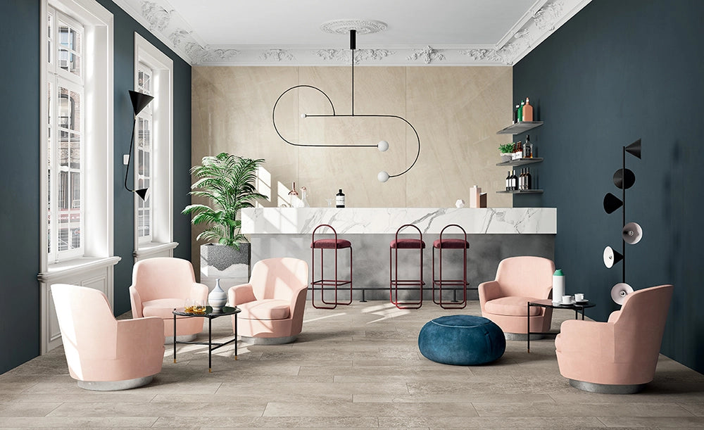 Natuursteenlook - Vloertegel - Greige - 120x120cm - Mat - F50PLMO