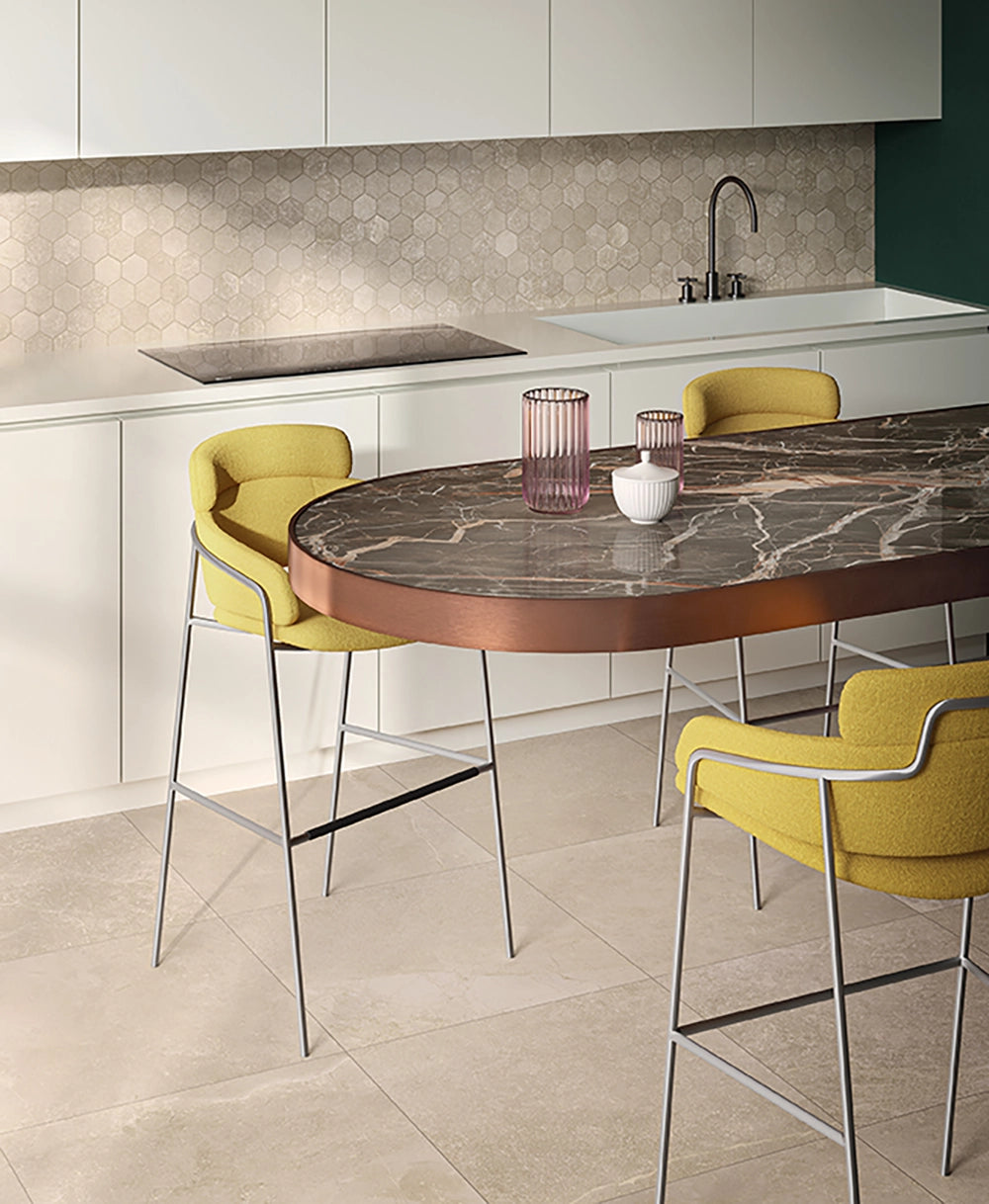 Natuursteenlook - Vloertegel - Zand - 120x120cm - Mat - F50PLVE