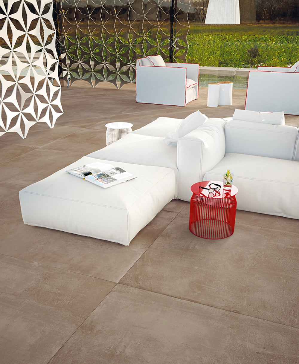 Betonlook - Vloertegel - Bruin - 120x278cm - Mat - F50POLA