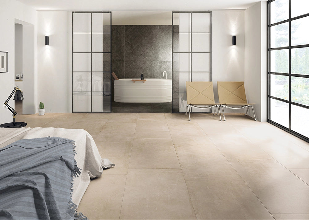 Betonlook - Vloertegel - Beige - 120x120cm - Mat - F50POHE