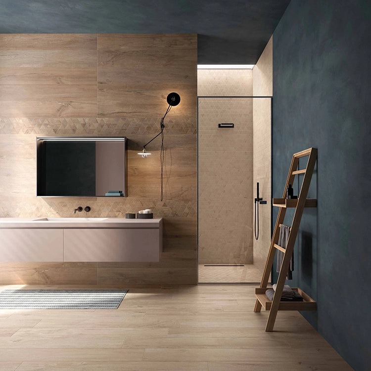 Houtlook - Vloertegel - Beige - 20x120cm - Mat - F25CODE