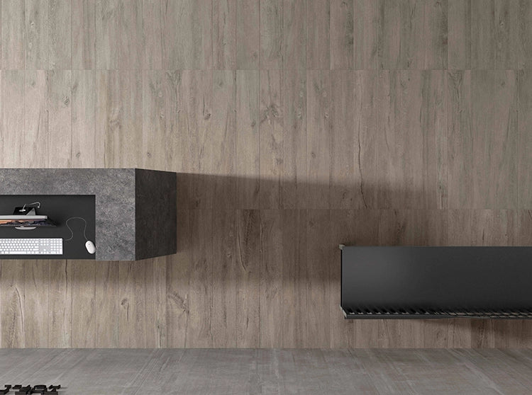 Houtlook - Vloertegel - Taupe - 26x200cm - Mat - F25COBA