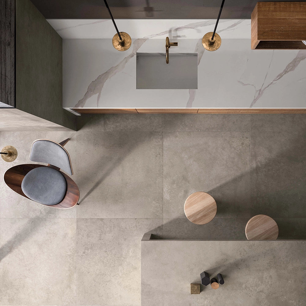 Betonlook - Vloertegel - Grijs - 120x120cm - Mat - F25HYGR