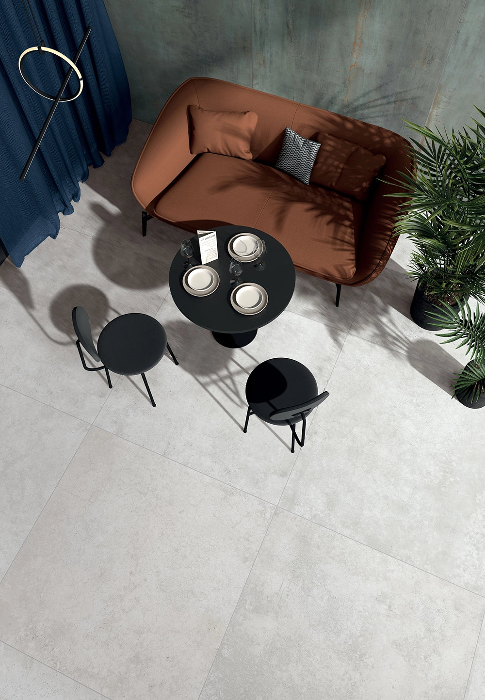 Betonlook - Vloertegel - Wit - 120x120cm - Mat - F25HYWH