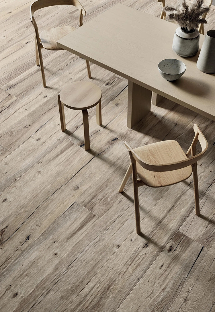 Houtlook - Vloertegel - Beige - 26x200cm - Mat - F25NWBE