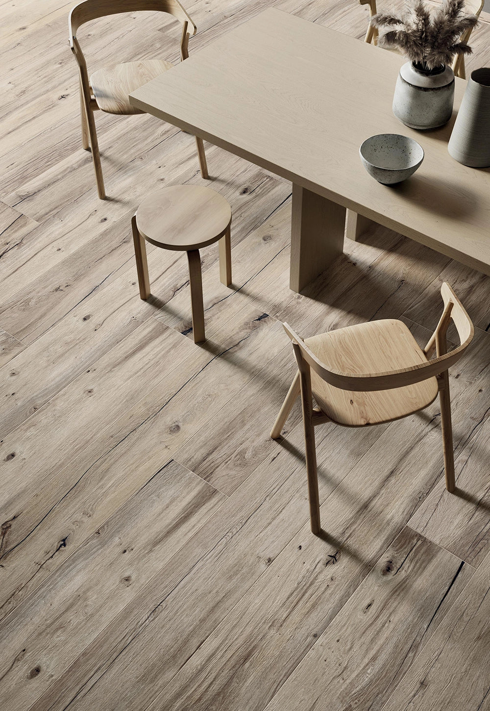 Houtlook - Plinttegel - Beige - 6,5x120cm - Mat - F25NWBE