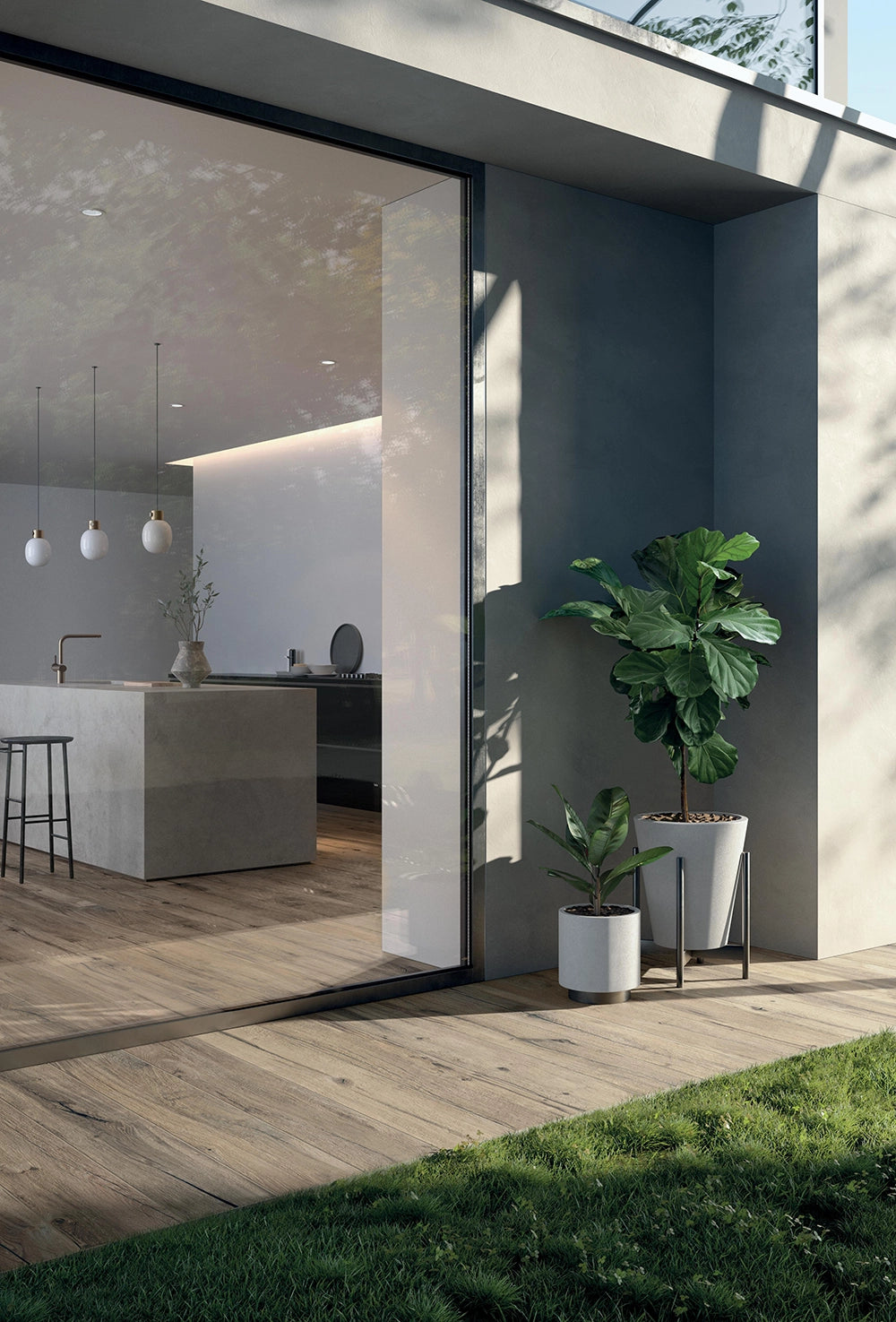 Houtlook - Plinttegel - Donkerbruin - 6,5x120cm - Mat - F25NWBR