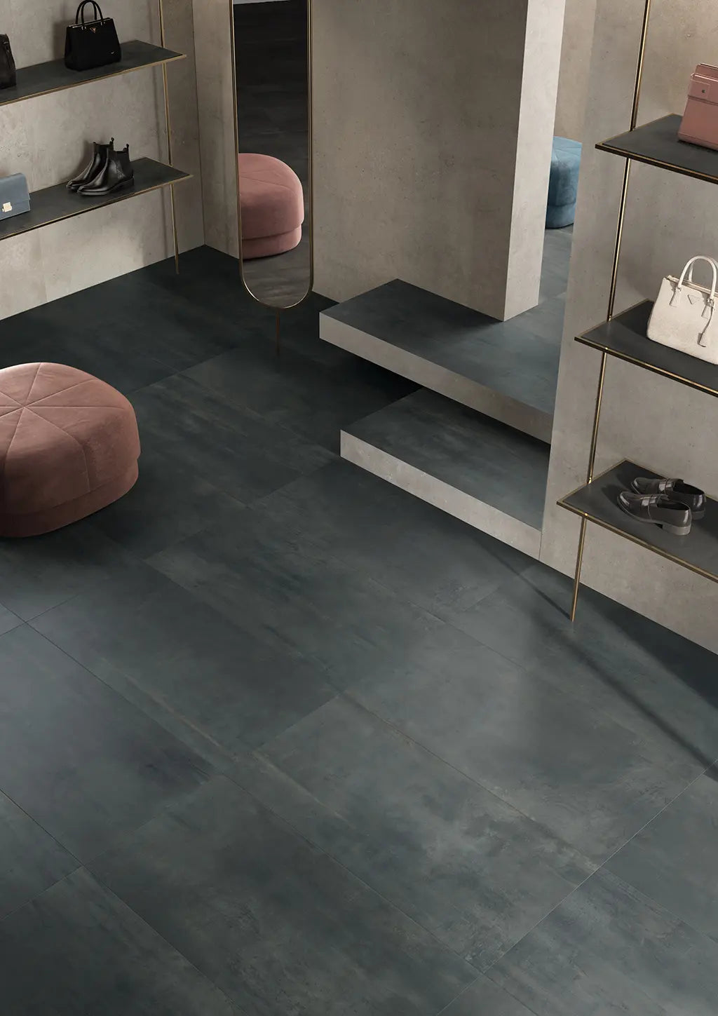 Roestlook - Vloertegel - Antraciet - 60x120cm - Mat - F25RENI