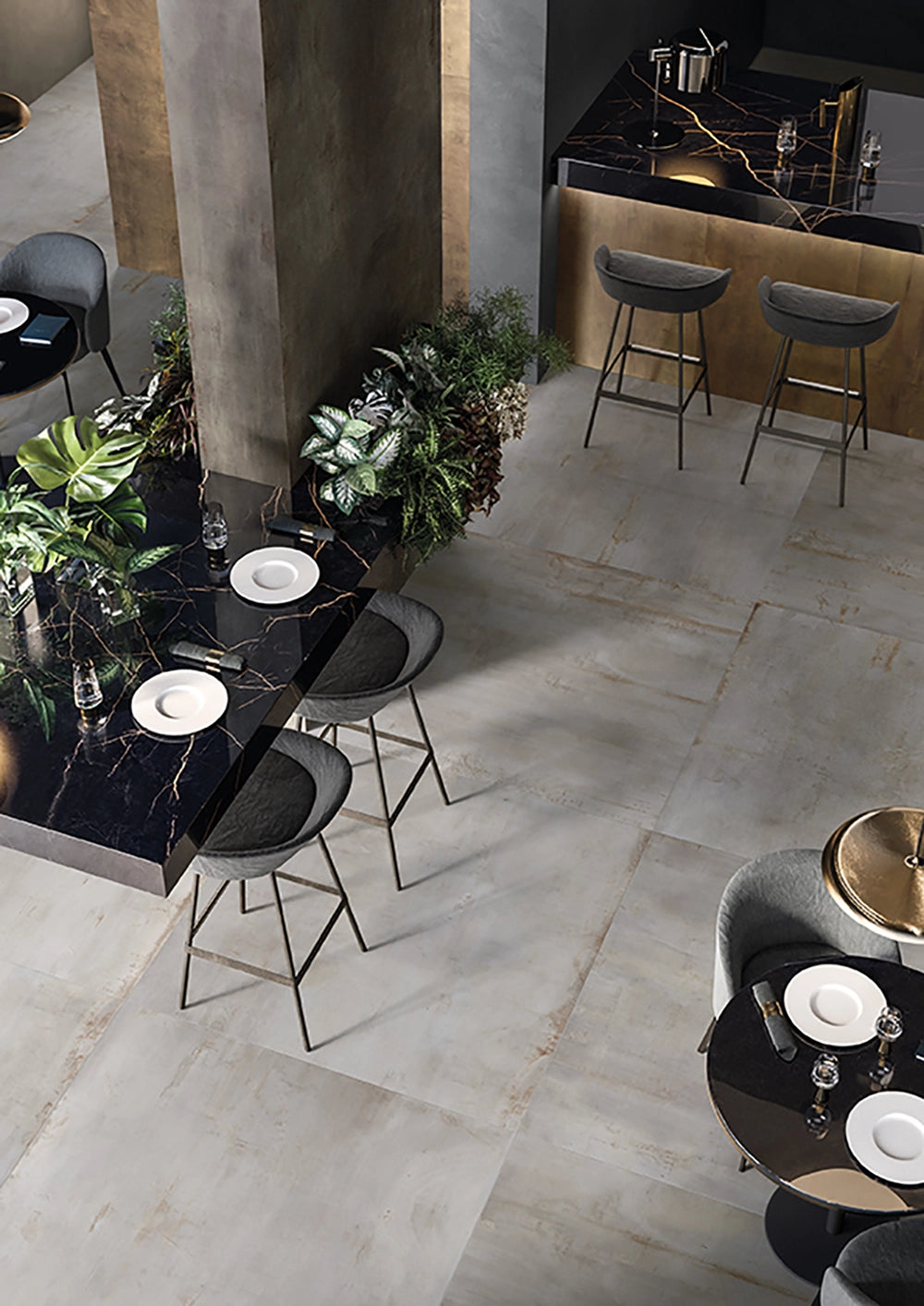 Roestlook - Plinttegel - Zilvergrijs - 5,5x60cm - Mat - F25RESI