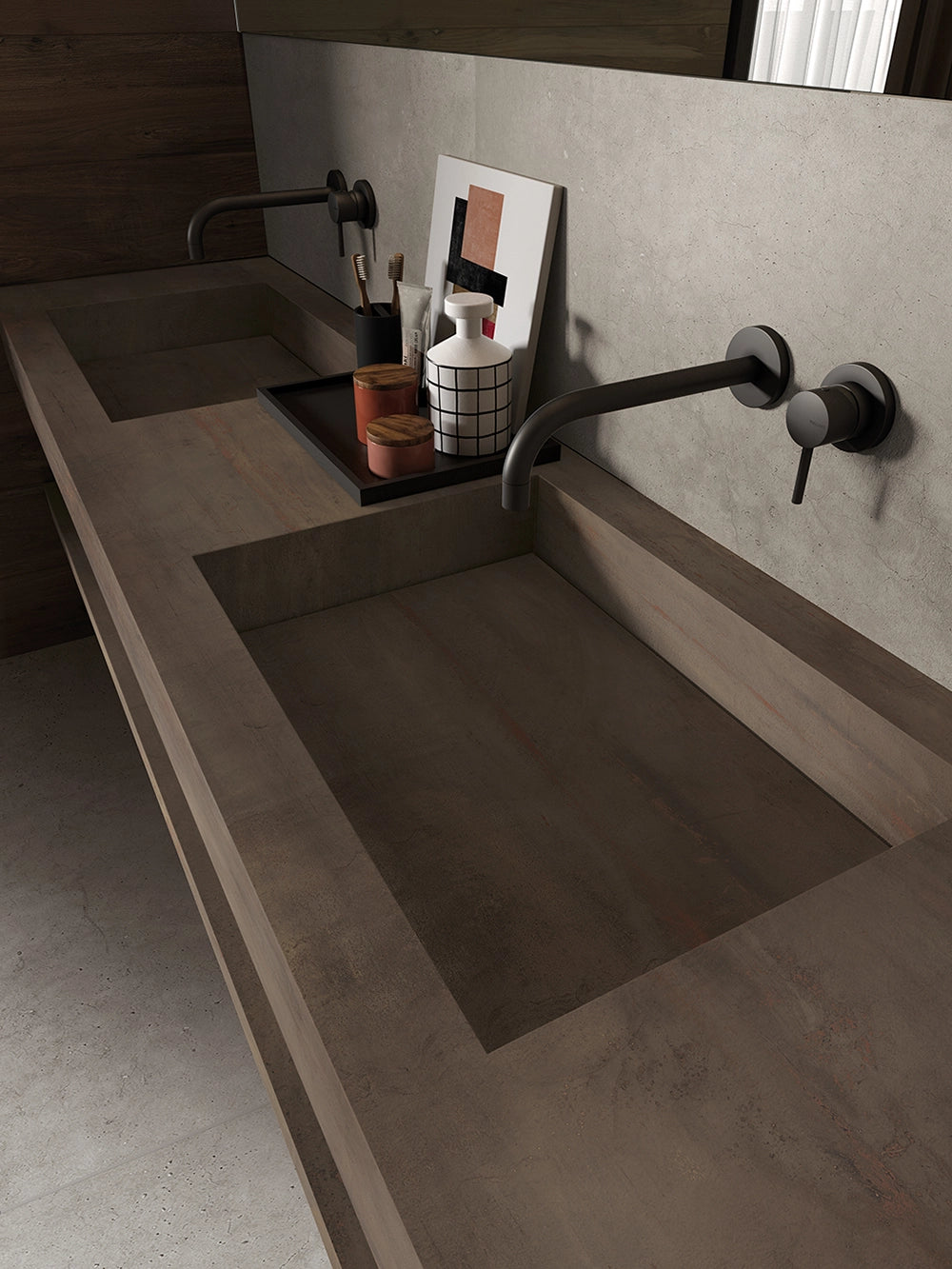 Roestlook - Plinttegel - Donkerbruin - 5,5x80cm - Mat - F25REBR