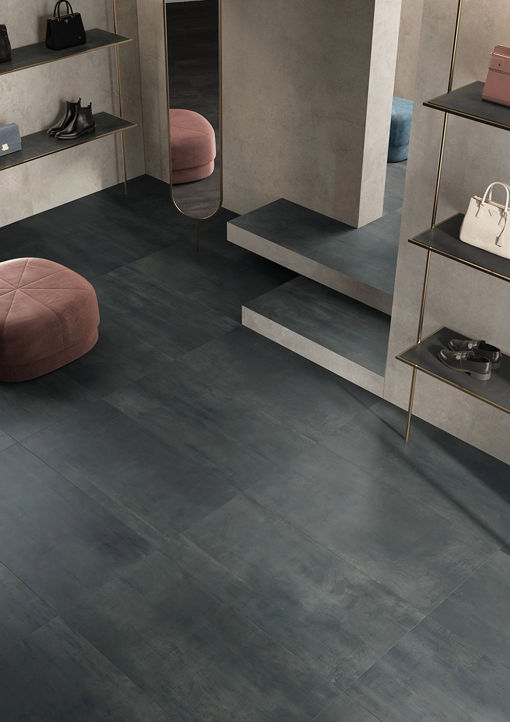 Roestlook - Plinttegel - Antraciet - 5,5x80cm - Mat - F25RENI