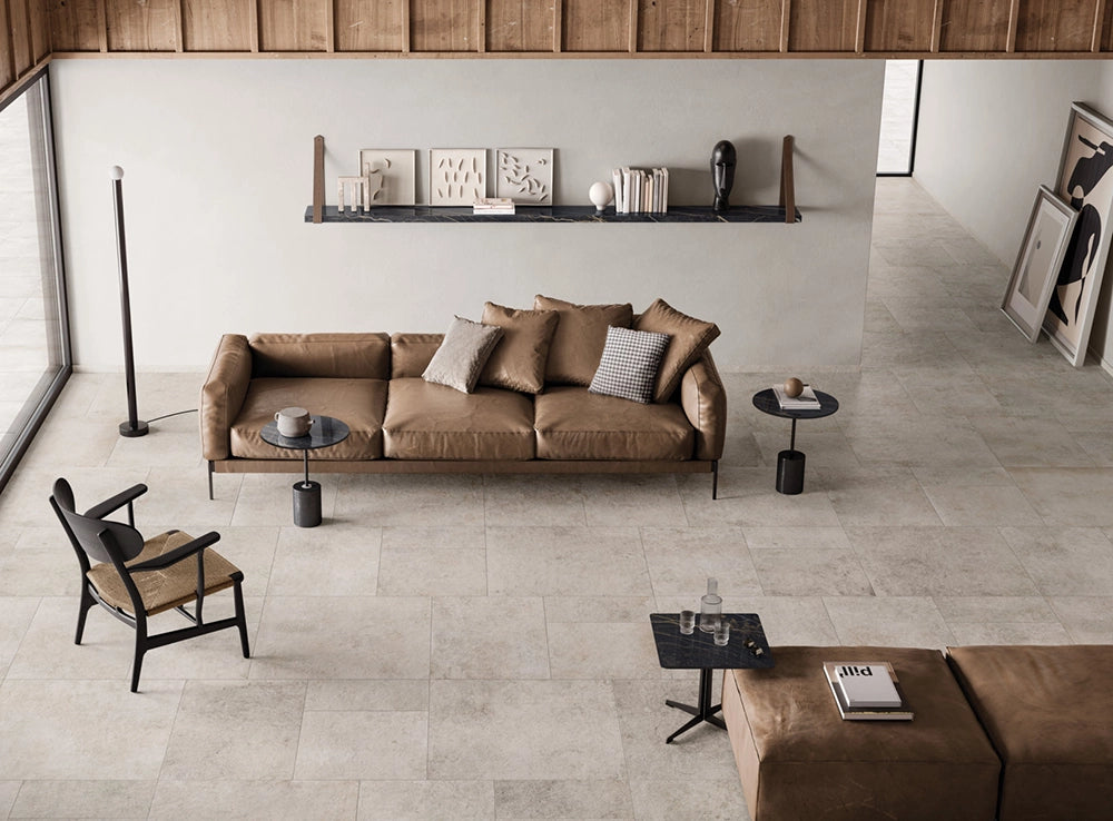 Natuursteenlook - Vloertegel - Beige - 60x120cm - Mat - F25REIV