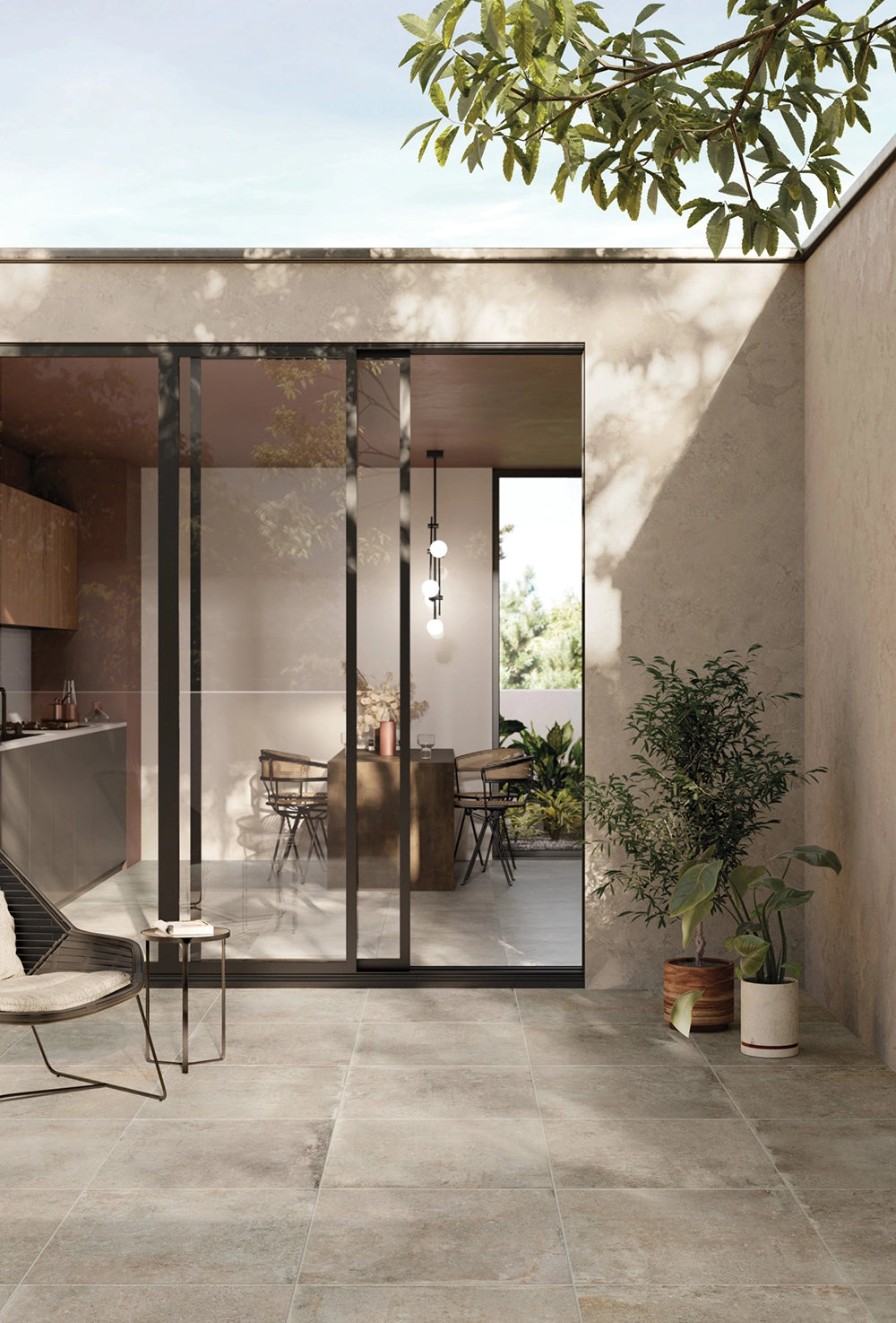 Natuursteenlook - Vloertegel - Greige - 120x120cm - Mat - F25RERO