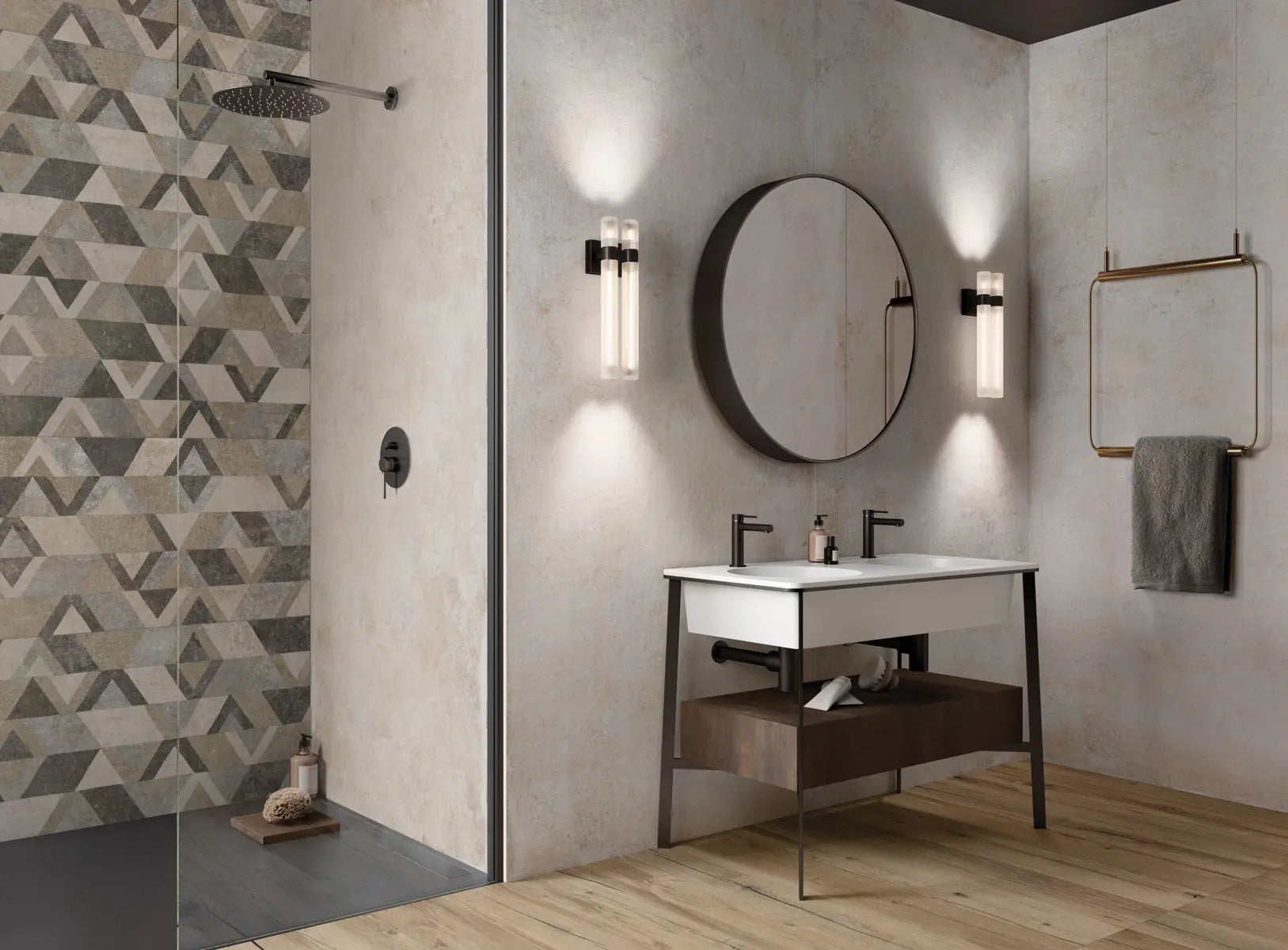 Natuursteenlook - Vloertegel - Beige - 120x280cm - Mat - F25REIV