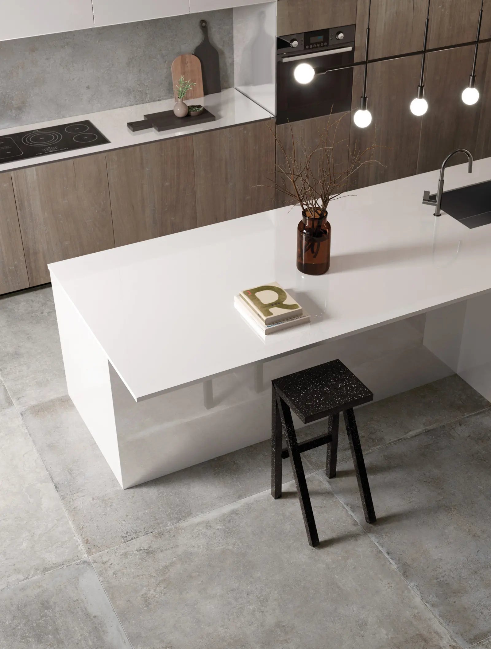 Natuursteenlook - Vloertegel - Grijs - 120x280cm - Mat - F25REFO