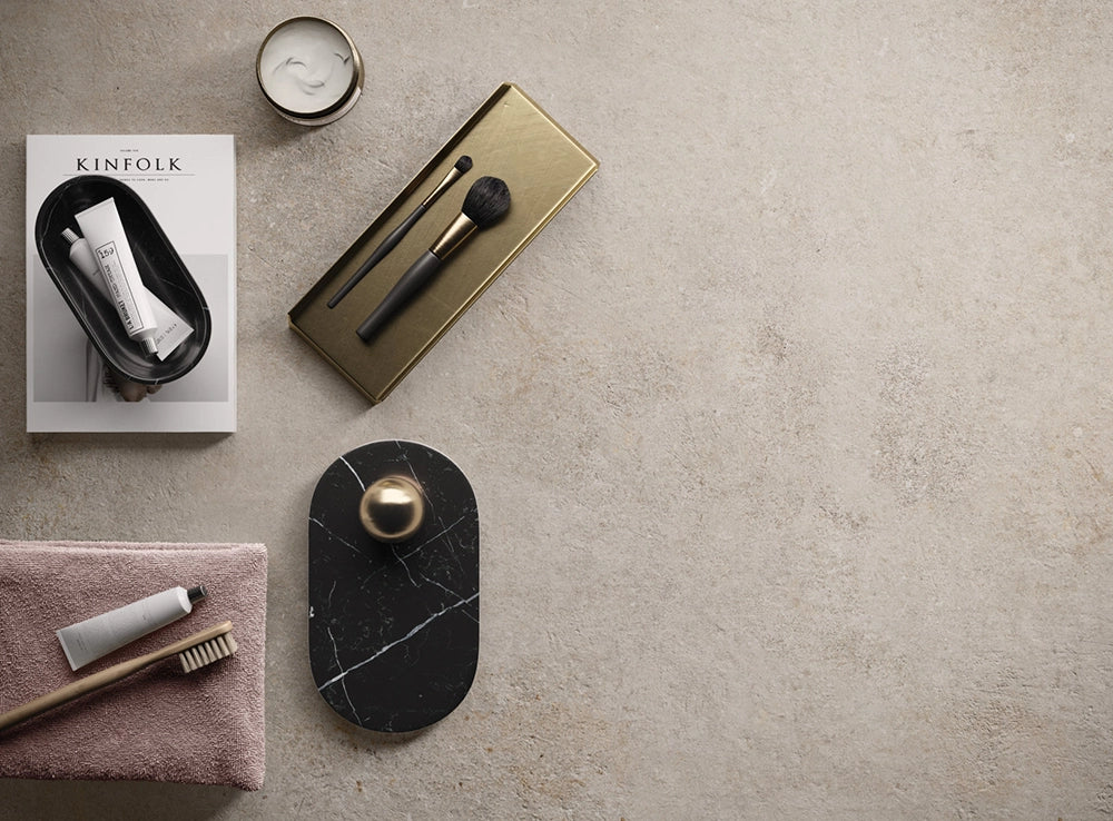 Natuursteenlook - Plinttegel - Beige - 5,5x90cm - Mat - F25REIV