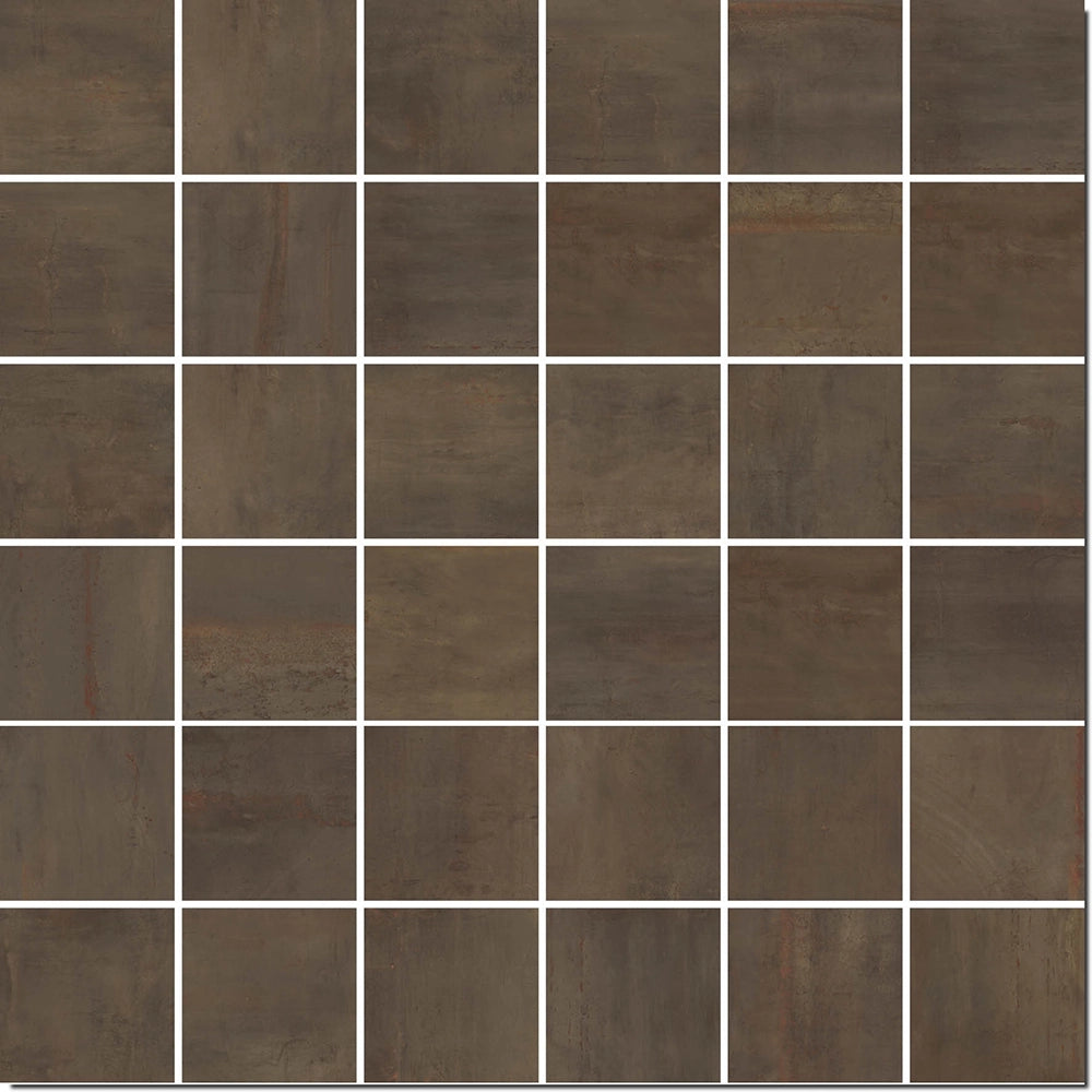 Roestlook - Vloertegel - Donkerbruin - 30x30cm - Mozaïek - Mat - F25REBR