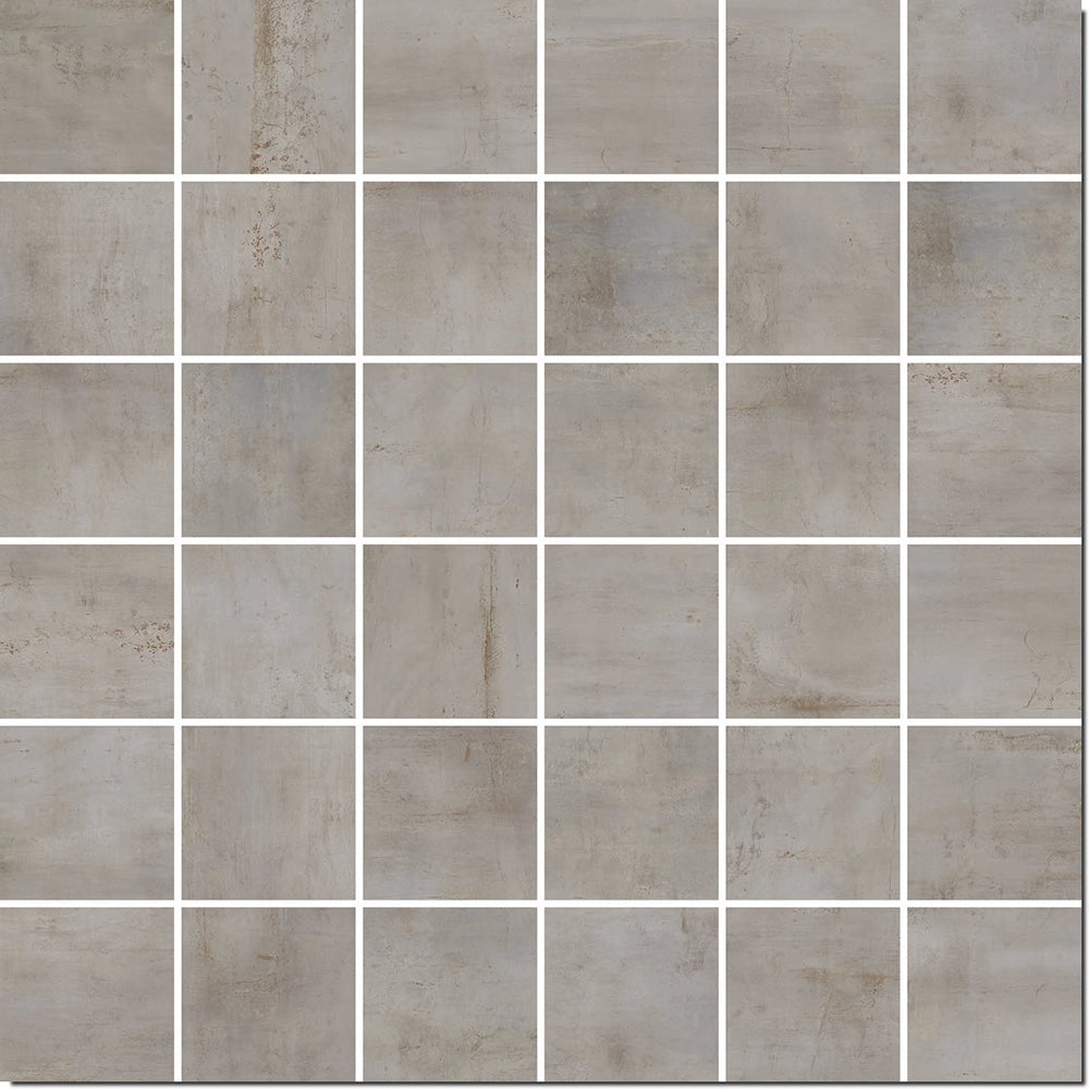 Roestlook - Vloertegel - Zilvergrijs - 30x30cm - Mozaïek - Mat - F25RESI