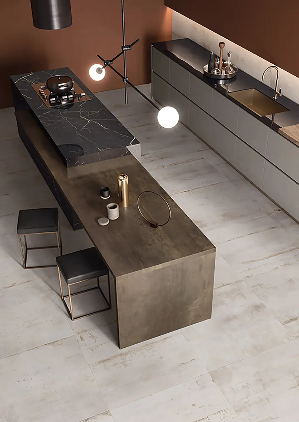 Roestlook - Vloertegel - Beige - 120x280cm - Mat - F25REWH