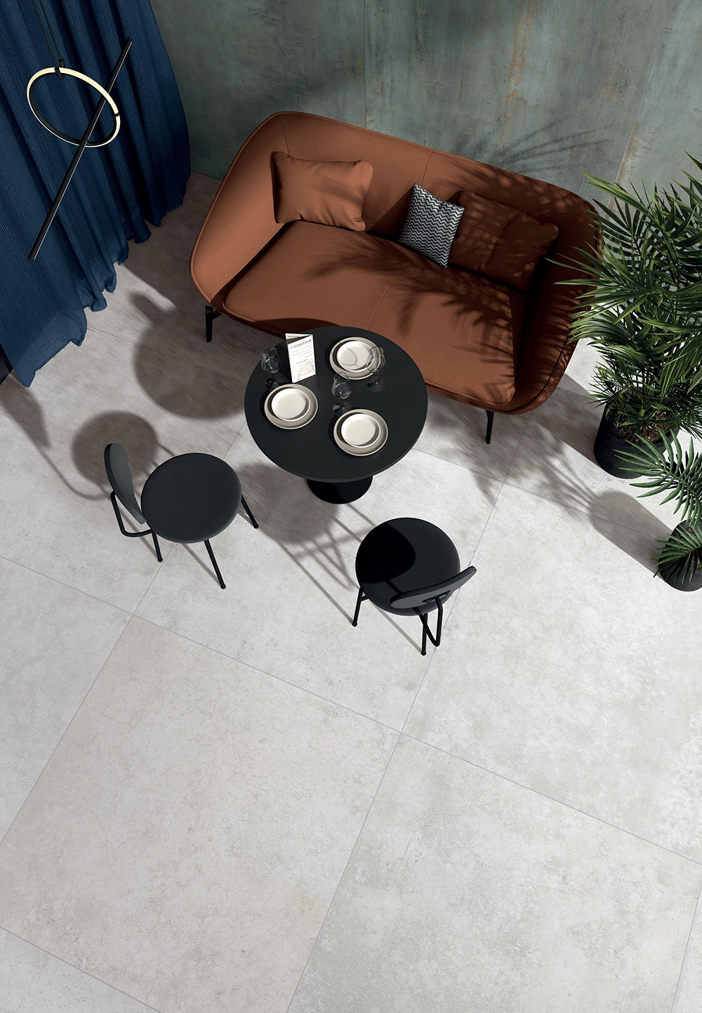 Betonlook - Vloertegel - Wit - 160x320cm - Mat - F25HYWH