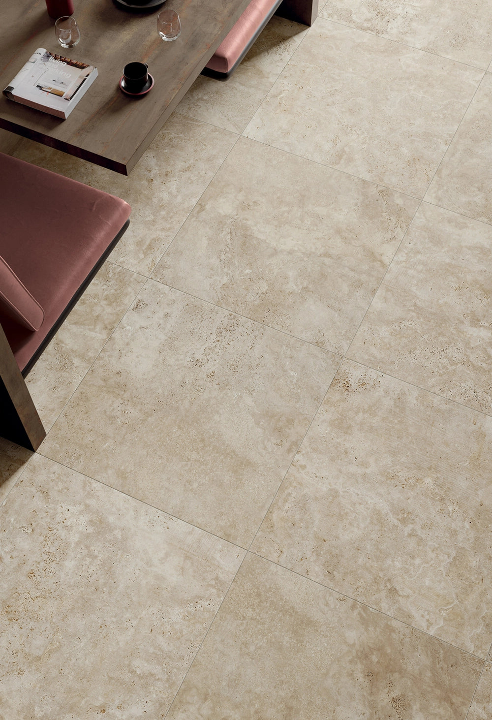 Natuursteenlook - Vloertegel - Beige - 120x120cm - Mat - F25NACH