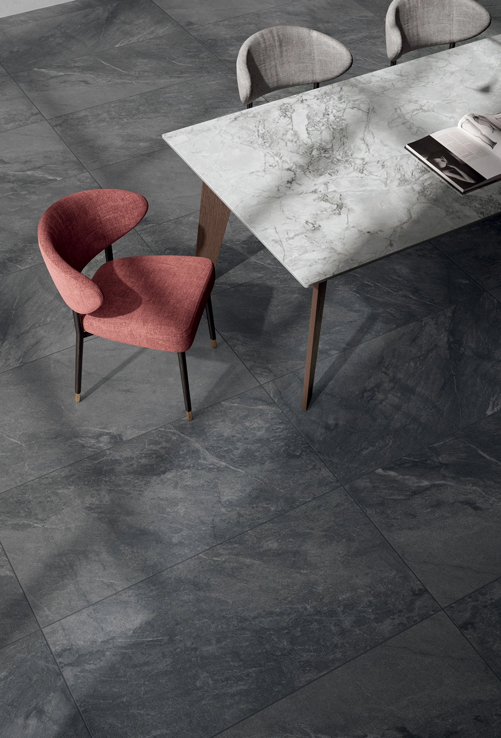 Natuursteenlook - Vloertegel - Grafiet - 60x120cm - Mat - F25BSGR