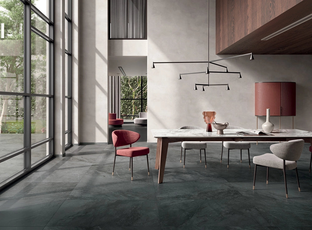 Natuursteenlook - Vloertegel - Grafiet - 60x120cm - Mat - F25BSGR