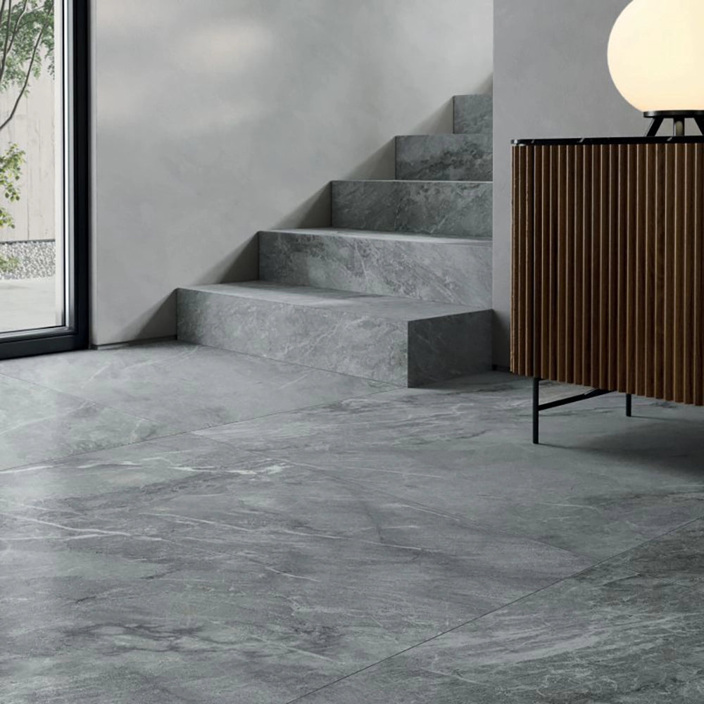 Natuursteenlook - Vloertegel - Grijsblauw - 120x120cm - Mat - F25BSBL