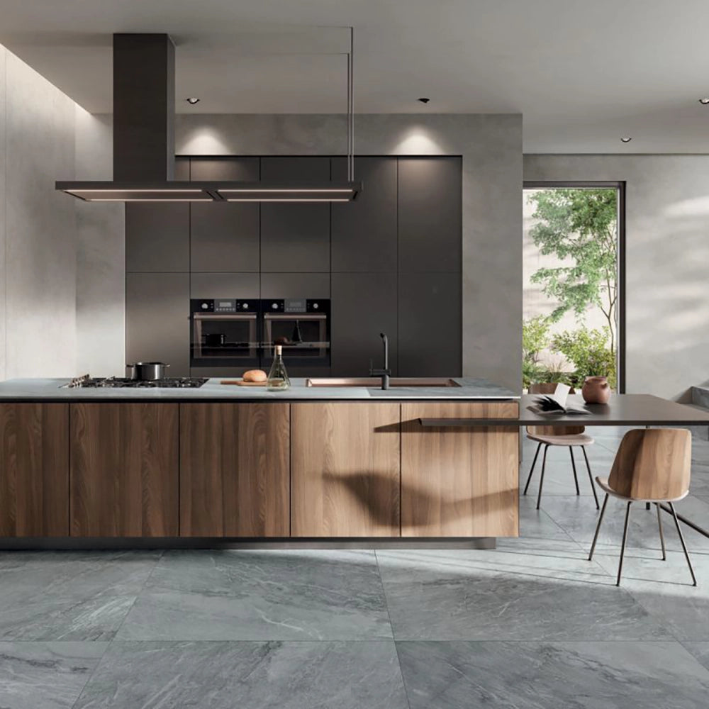 Natuursteenlook - Vloertegel - Grijsblauw - 120x120cm - Mat - F25BSBL