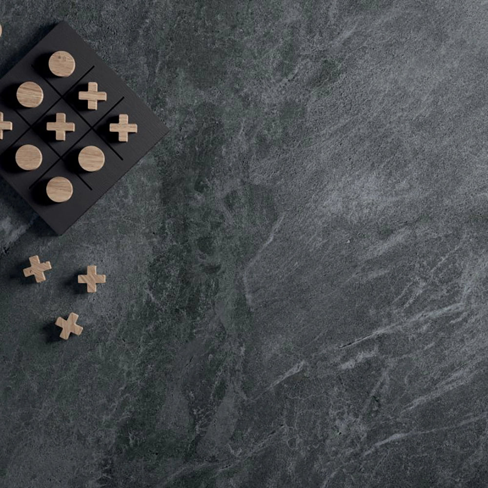 Natuursteenlook - Vloertegel - Grafiet - 120x120cm - Mat - F25BSGR