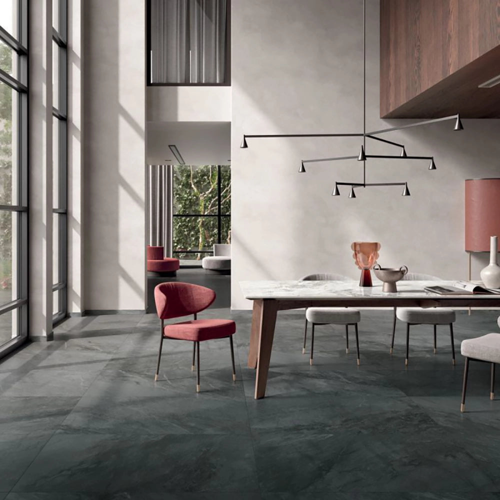 Natuursteenlook - Vloertegel - Grafiet - 120x120cm - Mat - F25BSGR