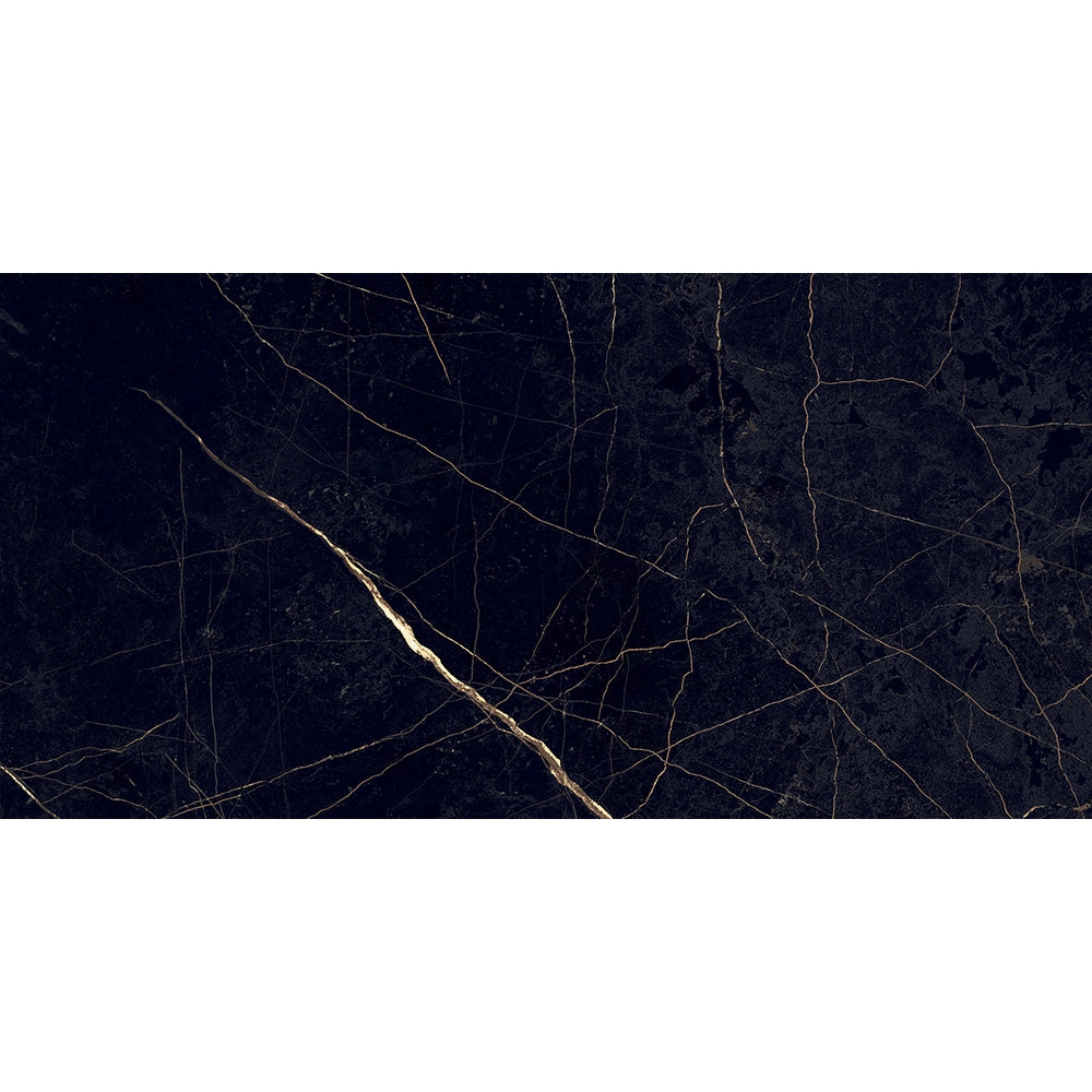 Marmerlook - Vloertegel - Zwartblauw - 60x120cm - Gepolijst - F25SENL