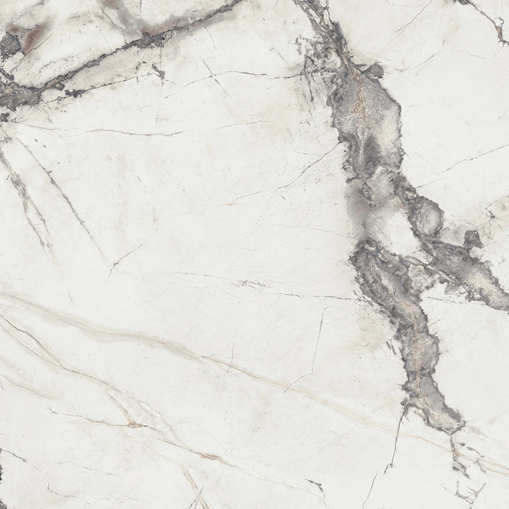 Marmerlook - Vloertegel - Grijswit - 120x120cm - Mat - F25SEIS