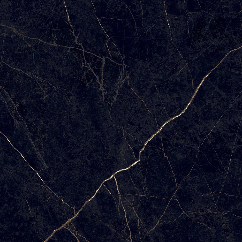 Marmerlook - Vloertegel - Zwartblauw - 120x120cm - Gepolijst - F25SENL