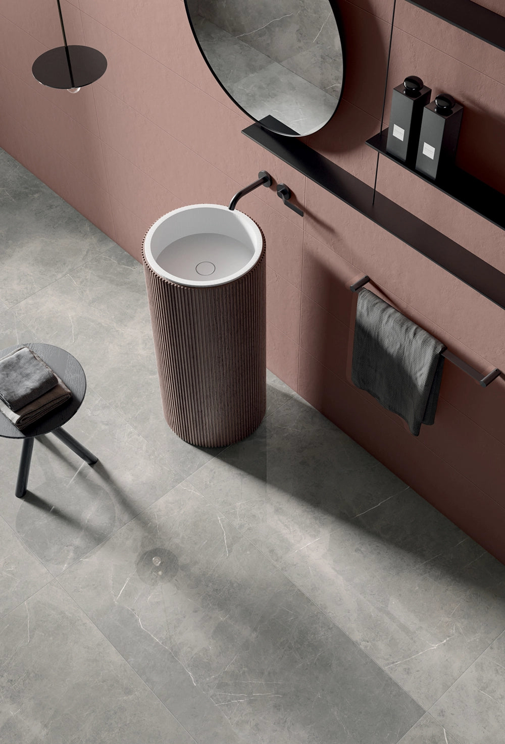 Marmerlook - Plinttegel - Grijs - 5,5x120cm - Mat - F25SEGA