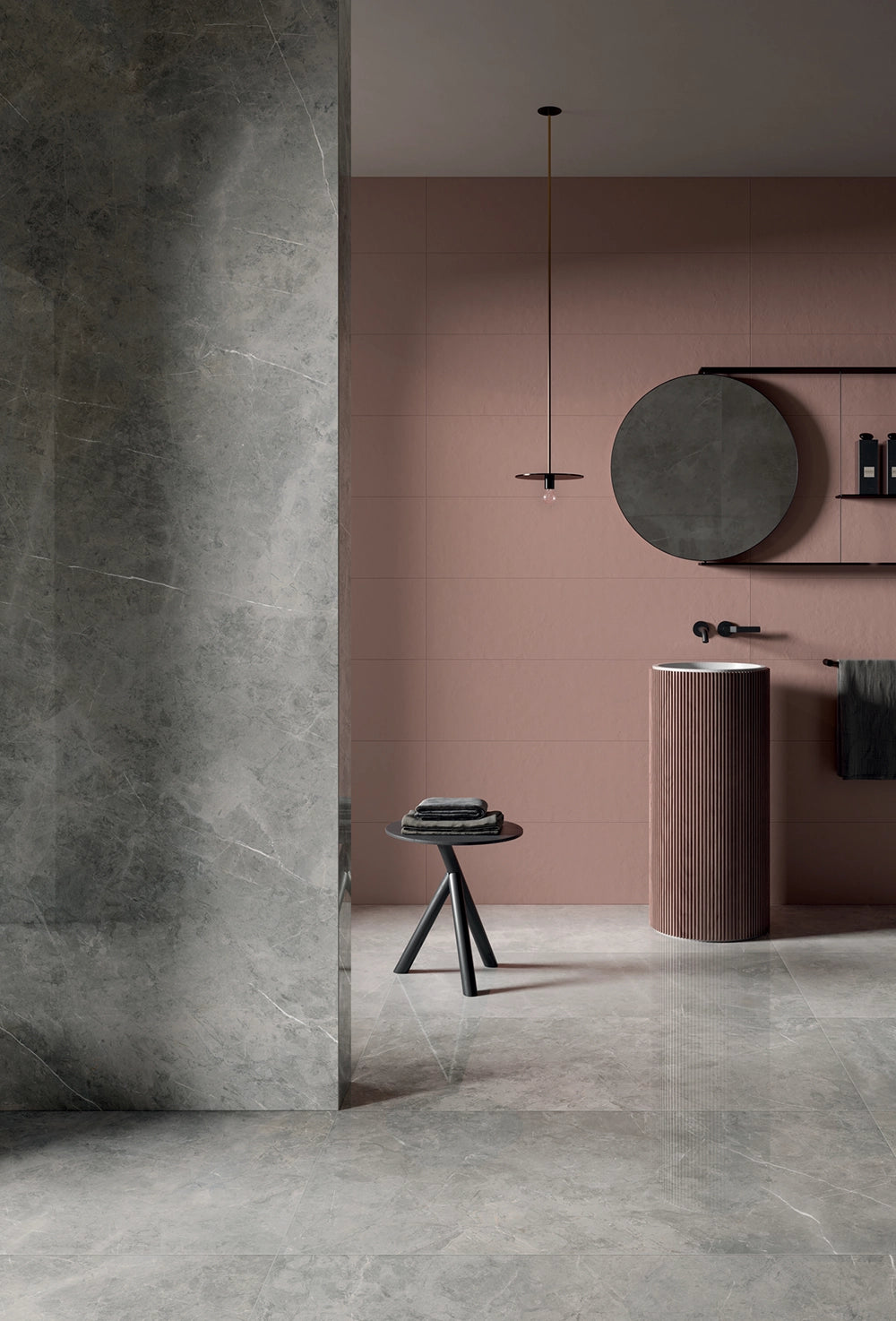 Marmerlook - Plinttegel - Grijs - 5,5x120cm - Mat - F25SEGA