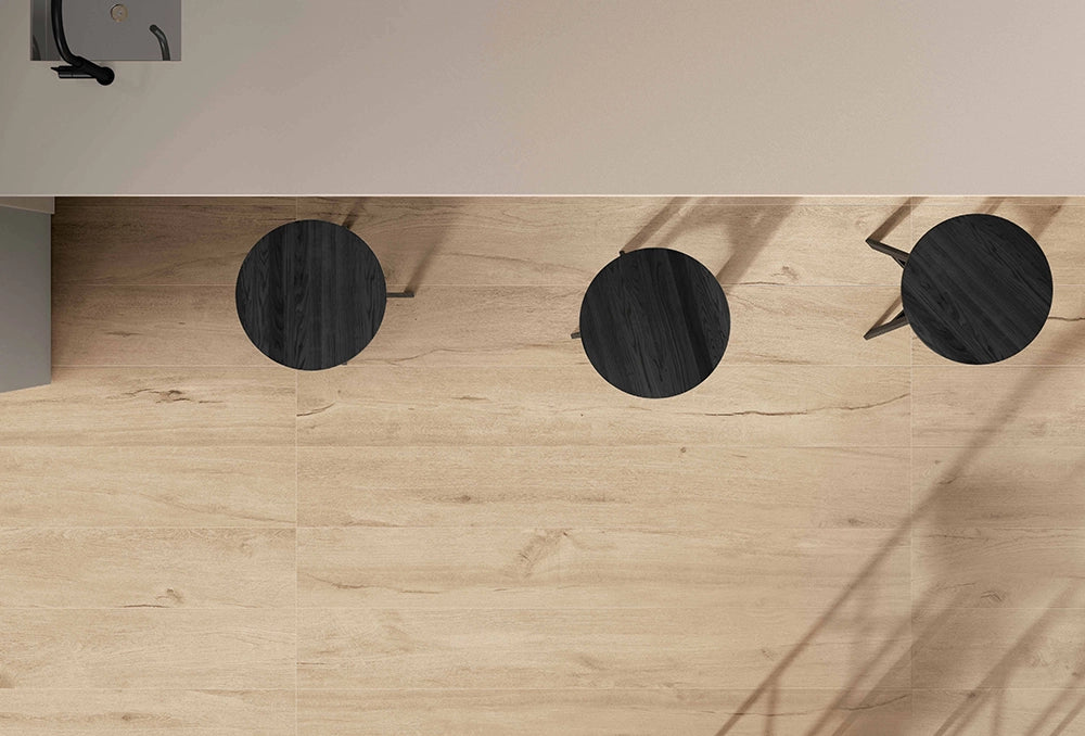 Houtlook - Plinttegel - Lichtbruin - 6,5x120cm - Mat - F25COHO