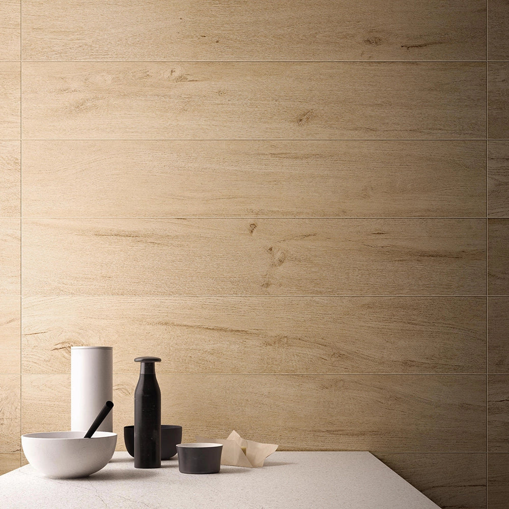 Houtlook - Plinttegel - Bruin - 6,5x120cm - Mat - F25COHA