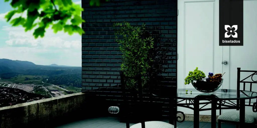 Wandtegel - Zwart - 10x20cm - Glans - A00BRWG