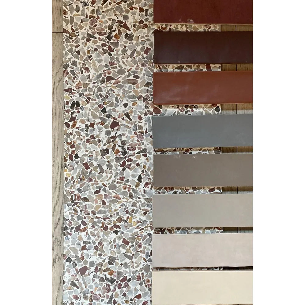 Vloertegel – Rood – 60x60cm – Terrazzo– Mat – R87RECU