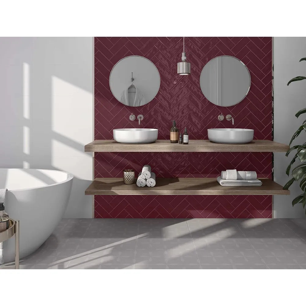 Wandtegel – Rood – 6,5x20cm – Mat – P10MFGA